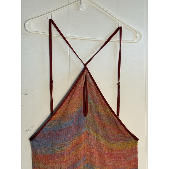 Free People Hardly Warn XL Cross Cross Front Floor Length Vibrant Color Dress - Picture 2 of 9